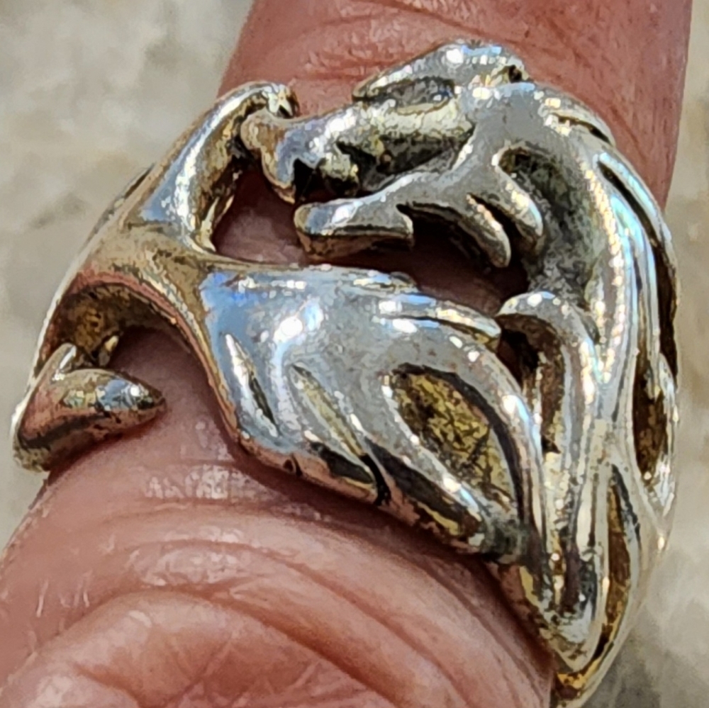 Silver dragon ring size 7